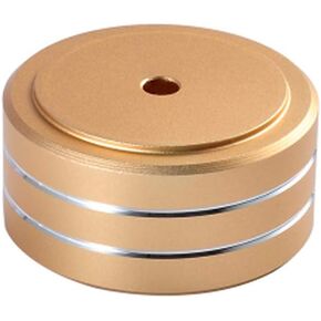 4 Pieces 40x20mm Aluminum HIFI AMP Speaker Isolation Stand Turntable DAC Feet Pad Silver