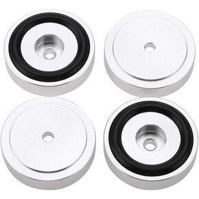 4Pcs Anti Vibration Amplifier Feet, 4010mm Aluminium Alloy Universal Copper Speaker Spikes Pads Base Pad Isolation Sand Blasting Amplifier Pads Feet.(Silver) in Kuwait