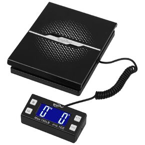 Weighmax W-8809 150lbs x 0.1oz Digital Shipping and Postal Scale with Extended Display, Black, Batteries and Ac Adapter Included, W-8809-150 Black