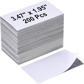 PATIKIL Business Card Magnets 100pcs 3.5 x 2" Self Adhesive Magnetic Sheet for Business Name Card Photo Wall