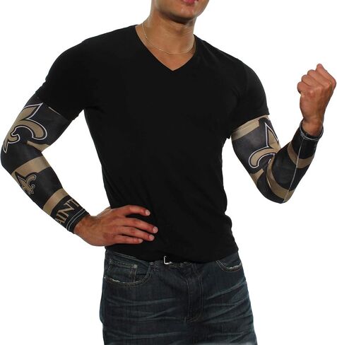 Littlearth NFL New Orleans Saints Strong Arms Sleeves,Gold,17-Inch in Saudi Arabia