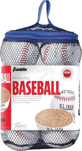 Franklin Sports Official Size Baseballs - 9" Baseballs - OL1000 Baseballs - Great for Practice + Training - Official Size + Weight - 1 Pack or 6 Pack in Saudi Arabia