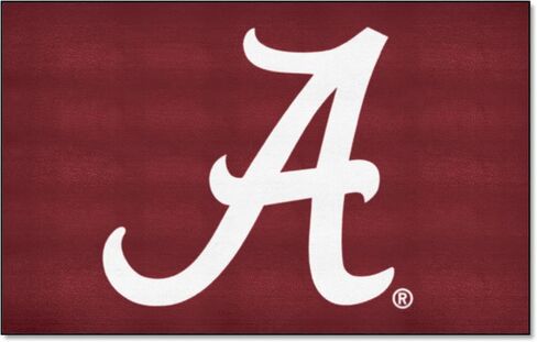 سجادة FANMATS 8304 Alabama Crimson Tide Ulti-Mat - 5 قدم. × 8 قدم. | سجادة منطقة المشجعين الرياضيين، وسجادة ديكور المنزل، وسجادة التتبع - شعار أساسي، قرمزي in Kuwait