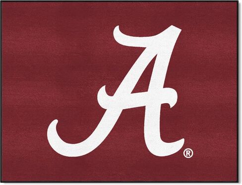 سجادة FANMATS 8304 Alabama Crimson Tide Ulti-Mat - 5 قدم. × 8 قدم. | سجادة منطقة المشجعين الرياضيين، وسجادة ديكور المنزل، وسجادة التتبع - شعار أساسي، قرمزي in Kuwait