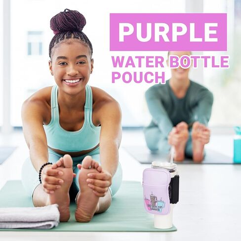 حقيبة كأس ستانلي أنيقة ولطيفة وحقيبة زجاجة مياه كبيرة لستانلي XL حزام مضاد للانزلاق ملحقات كأس ستانلي للصالة الرياضية والسفر في الهواء الطلق متوافقة مع ستانلي كوينشر (الوردي والأرجواني والأزرق) in Kuwait