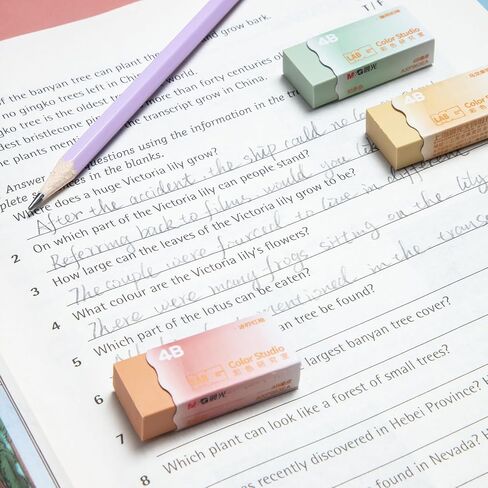 M&G 6 Pcs Pencil Erasers, Assort Color Rectangular Erasers, Writing Erasers for School Office, Art Erasers for Drawing (Macarons) in Kuwait