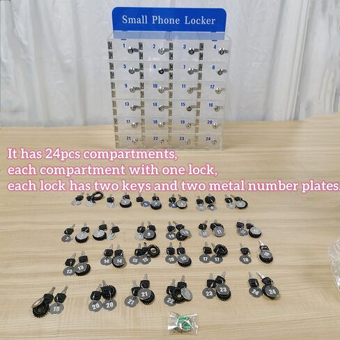 لا داعي للارتباك لكل مفتاح، صندوق خزانة للهاتف الخلوي الشفاف مع أقفال الأبواب والمفاتيح، خزانة تخزين للهواتف المحمولة مثبتة على الحائط، صندوق خزانة تخزين للجيب للمكتب والفصول الدراسية in Kuwait