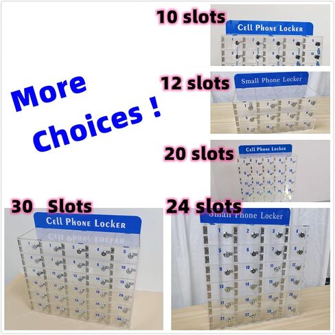 لا داعي للارتباك لكل مفتاح، صندوق خزانة للهاتف الخلوي الشفاف مع أقفال الأبواب والمفاتيح، خزانة تخزين للهواتف المحمولة مثبتة على الحائط، صندوق خزانة تخزين للجيب للمكتب والفصول الدراسية in Kuwait