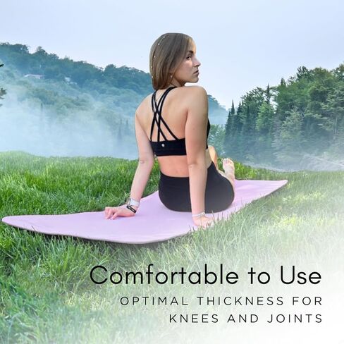 سجادة يوجا، غير قابلة للانزلاق ومضادة للتمزق بسمك 1/4 مقاس 72 بوصة × 24 بوصة TPE صديقة للبيئة، بيلاتيس، تمارين منزلية، تمارين رياضية، سجادة لياقة بدنية مع حزام للحمل in Kuwait