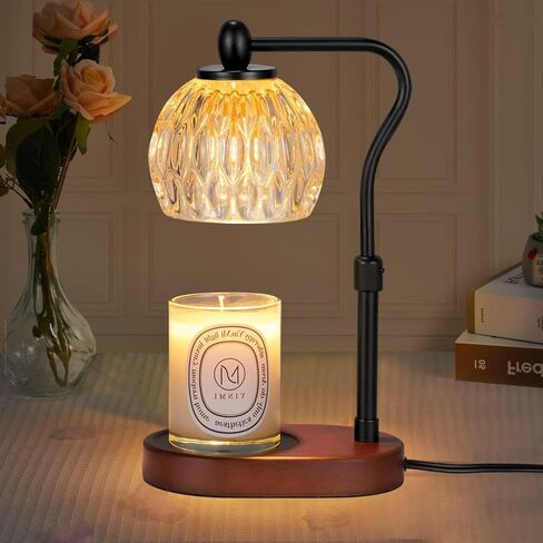 Candle Warmer Lamp with Timer, Stepless DimmingAromatherapy Wax Melter, Ideal for Small and Large Candles, Home Decor, and Scented Candle Heating with 2 * 50W Bulbs (Gold) in Saudi Arabia