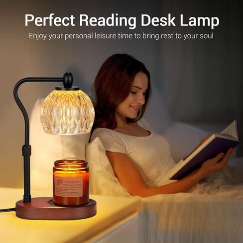 Candle Warmer Lamp with Timer, Stepless DimmingAromatherapy Wax Melter, Ideal for Small and Large Candles, Home Decor, and Scented Candle Heating with 2 * 50W Bulbs (Gold) in Saudi Arabia