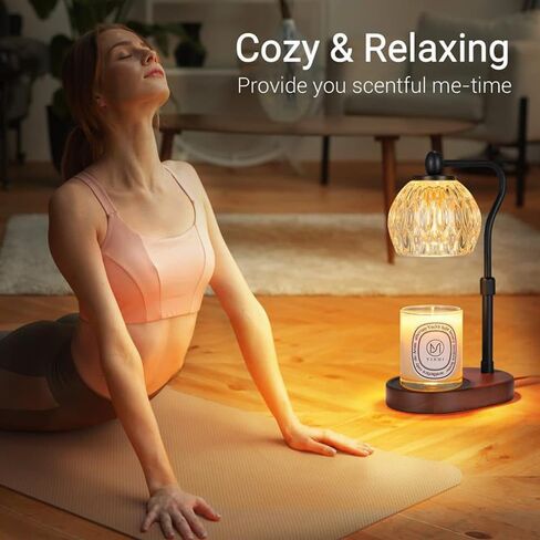 Candle Warmer Lamp with Timer, Stepless DimmingAromatherapy Wax Melter, Ideal for Small and Large Candles, Home Decor, and Scented Candle Heating with 2 * 50W Bulbs (Gold) in Saudi Arabia