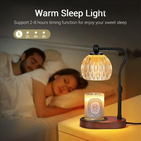 Candle Warmer Lamp with Timer, Stepless DimmingAromatherapy Wax Melter, Ideal for Small and Large Candles, Home Decor, and Scented Candle Heating with 2 * 50W Bulbs (Gold) in Saudi Arabia