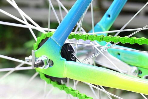 Single-Speed Bicycle Chain, 1-Speed Bike Chain, Multicolour, 1/2 x 1/8 Inch, 116 Links (116L, Green, 1) in Kuwait