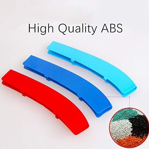 شرائط شبكية شريطية ملونة M، شرائط إدراج شبكية رياضية M لشوايات الكلى 2011-2013 BMW F10 F11 5 Series 528i 535i 550i (12 شعاعًا فقط، وليس لـ 10 شعاع) in Kuwait