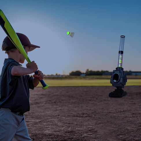 24 Pack LED Badminton Shuttlecocks for Baseball Practice, 2.2-Inch Nylon Feather Birdies with Glow-in-The-Dark Lights for 23803BH Ptiching Machine, Indoors & Outdoors (Orange&Purple) in Kuwait