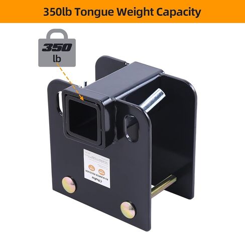 Ohuhu RV Bumper Hitch 2" Receiver Adapter with Hitch Pin & Hitch Cover, Openning 3500 LBS Capacity Fits 4" x 4" Bumper Trailer Towing Cargo Carrier Bike Racks in Saudi Arabia