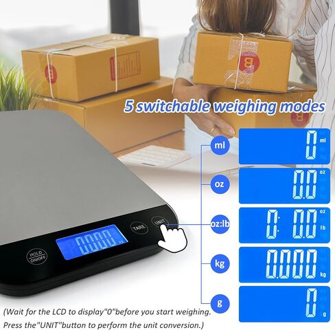 Shipping Scale, 66lb/0.1oz Accurate Digital Postal Scale with Hold and Tare, LCD Display Postage Scale, Mail Scale for Shipping Packages, Batteries and USB Charger Included in Saudi Arabia