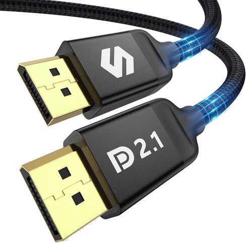 Silkland DisplayPort 2.1 Cable 10FT, DP 2.0 Cable [16K@60Hz,8K@120Hz, 4K@240Hz, 2K@360Hz] 80Gbps HDR, HDCP DSC 1.2a, Compatible FreeSync G-Sync Gaming Monitor 4090 3090Ti 7900XTX in Saudi Arabia