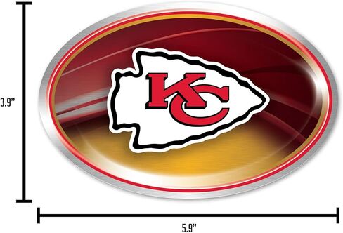 Rico Industries NFL Unisex Metallic Team Logo Sticker in Saudi Arabia