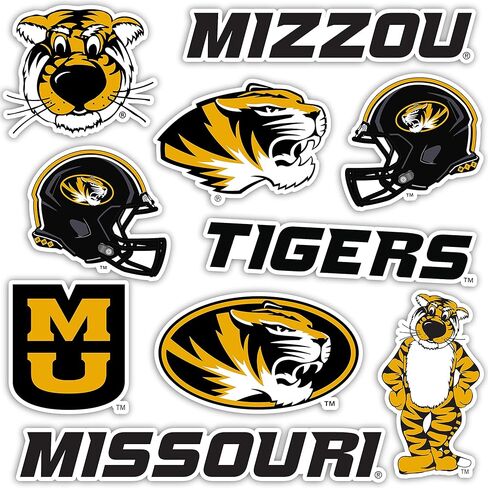 ملصق جامعة ميسوري تايجرز MU Mizzou ملصقات شارات الفينيل زجاجة مياه للكمبيوتر المحمول سجل قصاصات السيارة T2 (النوع 2) in Kuwait
