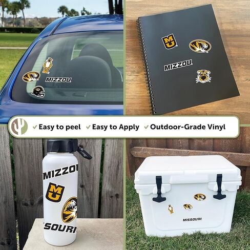 ملصق جامعة ميسوري تايجرز MU Mizzou ملصقات شارات الفينيل زجاجة مياه للكمبيوتر المحمول سجل قصاصات السيارة T2 (النوع 2) in Kuwait
