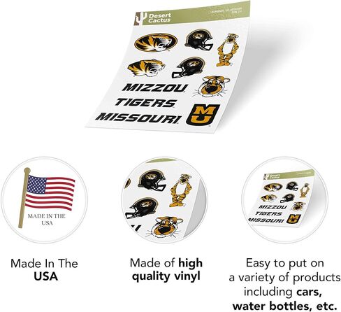 ملصق جامعة ميسوري تايجرز MU Mizzou ملصقات شارات الفينيل زجاجة مياه للكمبيوتر المحمول سجل قصاصات السيارة T2 (النوع 2) in Kuwait