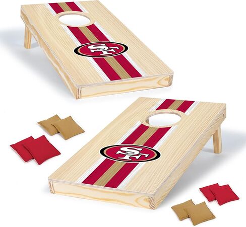 Wild Sports NFL Football Portable Size 1' x 2' Solid Wood Cornhole Set with Direct Print HD Team Graphics – Travel Size in Saudi Arabia