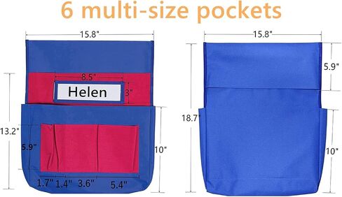 Chairback Buddy Pocket,Chair Pocket Back of Chair Organizer Seat Back Pockets Storage with Label Slot Multiple Pockets for School Home Classrooms in Saudi Arabia