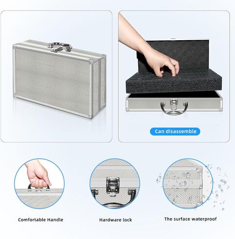 Hard Battery Organizer Storage Box - Holds 100+ Batteries + Battery Tester | Durable | Waterproof & Shockproof | Organize and Store AA AAA C D 9V Batteries (Diamond Panel, Black-1) in Saudi Arabia