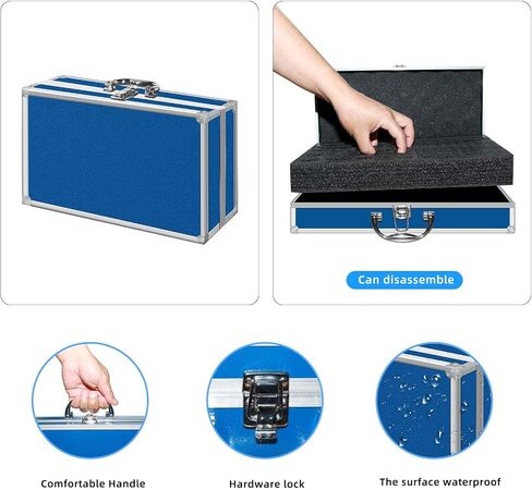 Hard Battery Organizer Storage Box - Holds 100+ Batteries + Battery Tester | Durable | Waterproof & Shockproof | Organize and Store AA AAA C D 9V Batteries (Diamond Panel, Black-1) in Saudi Arabia