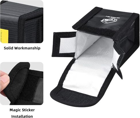 حقيبة آمنة للبطارية من HeiyRC ومقابس مقاومة للغبار للبطارية DJI Air 2S/Mavic Air 2 حافظة تخزين للحماية من البطاريات وحقيبة مقاومة للانفجار (مجموعة 3+1) in Kuwait