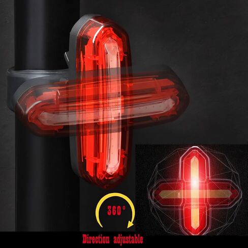 ضوء خلفي للدراجة قابل لإعادة الشحن، 2 حزمة، ضوء خلفي للدراجة فائق السطوع 120 لومن LED ضوء أمان للدراجة، ضوء خلفي للدراجة 6 أوضاع IPX6 مقاوم للماء للدراجة الخلفية لركوب الخيل ليلاً، خوذة، حقيبة ظهر in Saudi Arabia