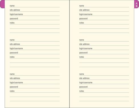 Galaxy Internet Address & Password Logbook (Cover band is removable for security) in Saudi Arabia