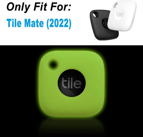 Geiomoo Silicone Case for Tile Mate 2022 Tracker, Soft Flexible Scratch Resistant Cover with Carabiner (Black) in Saudi Arabia