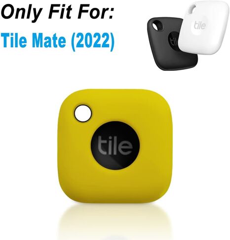Geiomoo Silicone Case for Tile Mate 2022 Tracker, Soft Flexible Scratch Resistant Cover with Carabiner (Black) in Saudi Arabia