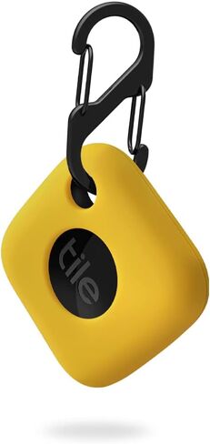 Geiomoo Silicone Case for Tile Mate 2022 Tracker, Soft Flexible Scratch Resistant Cover with Carabiner (Black) in Saudi Arabia