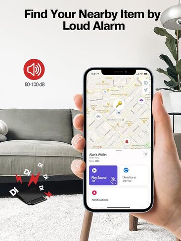 بطاقة تعقب المحفظة HiWe قابلة لإعادة الشحن، معتمدة من Apple MFi، مكتشف محفظة بلوتوث رفيعة 2 مم مع منبه عالٍ، تعمل مع Apple Find My (iOS فقط)، لجواز السفر والأمتعة، إلخ - أسود in Kuwait
