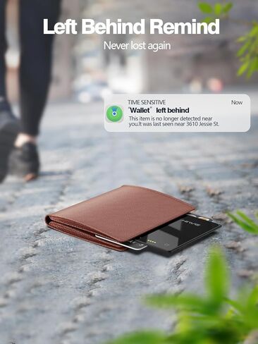 بطاقة تعقب المحفظة HiWe قابلة لإعادة الشحن، معتمدة من Apple MFi، مكتشف محفظة بلوتوث رفيعة 2 مم مع منبه عالٍ، تعمل مع Apple Find My (iOS فقط)، لجواز السفر والأمتعة، إلخ - أسود in Kuwait