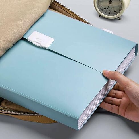 Freude Expanding File Folder - 2 Pcs 13 Pockets Accordion Folder with Handle, A4 Size Document Organizer with Colored Labels for Office Business Study Back to School in Saudi Arabia