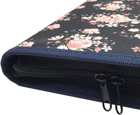 قماش مطبوع عليه زهور مقاس A4 مقاس 13 جيبًا، مجلد ملفات قابل للتوسيع، منظم مستندات الأكورديون مع مقبض محمول in Kuwait