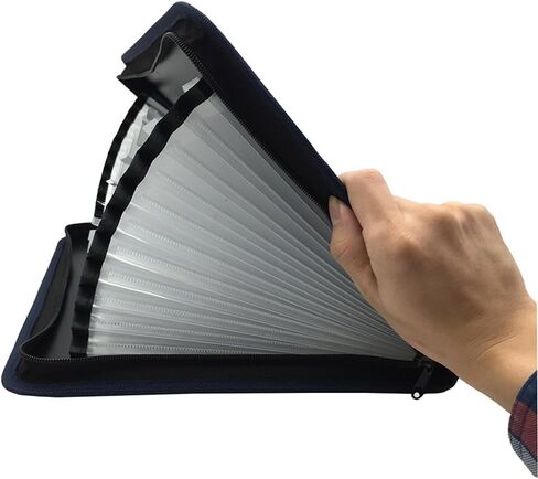 قماش مطبوع عليه زهور مقاس A4 مقاس 13 جيبًا، مجلد ملفات قابل للتوسيع، منظم مستندات الأكورديون مع مقبض محمول in Kuwait