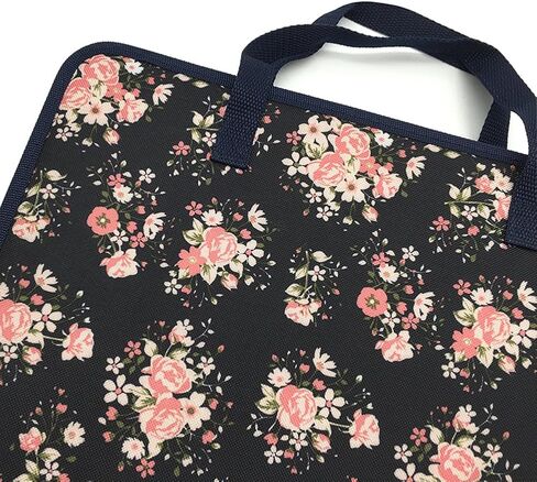 قماش مطبوع عليه زهور مقاس A4 مقاس 13 جيبًا، مجلد ملفات قابل للتوسيع، منظم مستندات الأكورديون مع مقبض محمول in Kuwait