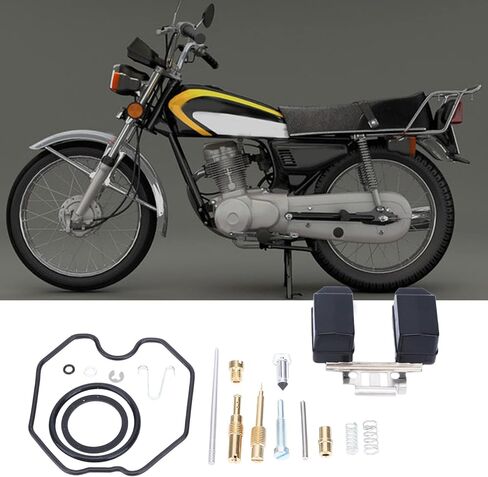 إصلاح المكربن ​​للدراجات النارية، طقم تصليح المكربن ​​المطاط + المعدن، لمكربن ​​الدراجة النارية PZ26 CG CG125 in Kuwait