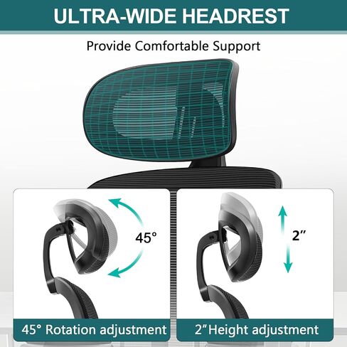 Ergonomic Home Office Chair High Back Office Desk Chair with Flip-up Arms, 2D Headrest, 135°Tilt, Computer Desk Chair with Adjustable Lumbar Support Swivel Task Office Chair in Saudi Arabia