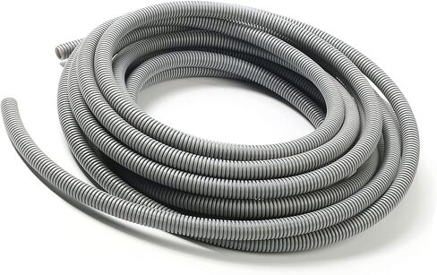 0.5inch ID 32.81FT Electrical Conduit Non-Split Wire Loom Tubing Corrugated Tube Flexible Polyethylene Hose Cover for Home Outdoor Automotive Marine Wire Harness Wrap Cover Sleeve Grey(1PCS) in Saudi Arabia