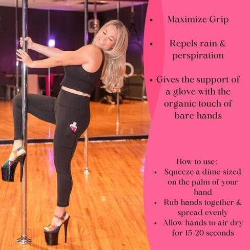 Liquid Chalk, Dry Hands, Multi-Sport, Hand Grip, Liquid Hand Chalk, Pole Grip for XPOLE, Pole Dance, Gymnastics, Dance, Hand Pink Stripper Pole. Ultimate Solution in Kuwait