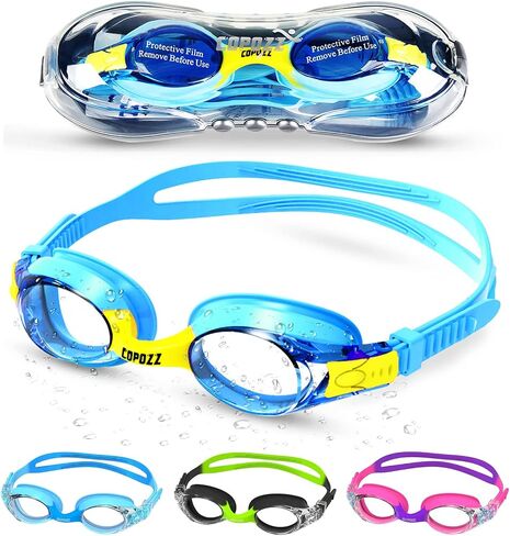 COPOZZ Kids Swimming Goggles, Toddler Swim Goggles No Leaking Anti Fog for Boys Girls(Age 3-12) in Saudi Arabia