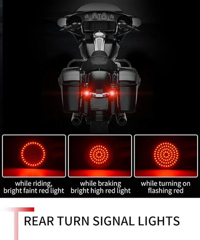2 بوصة أمامي 1157 + خلفي 1157 LED مجموعة مصابيح إشارات الانعطاف للدراجات النارية لـ Harley Davidson 1986-2023 Street Glide Road Glide Road King Accessories Softail Dyna Sportster Touring غطاء مدخن in Saudi Arabia