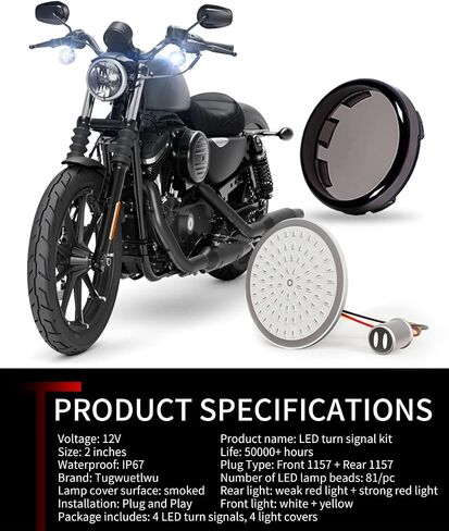 2 بوصة أمامي 1157 + خلفي 1157 LED مجموعة مصابيح إشارات الانعطاف للدراجات النارية لـ Harley Davidson 1986-2023 Street Glide Road Glide Road King Accessories Softail Dyna Sportster Touring غطاء مدخن in Saudi Arabia